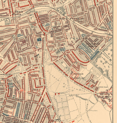 Old London Map - Antique Triptych Framed Wall Art - Greenwood 1830 or Poverty Map 1898