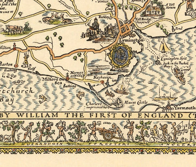 Pratts High Test Plan of the New Forest, 1930 - Hampshire, Lyndhurst - Old Vintage Motoring Car Map - Esso, Standard Oil
