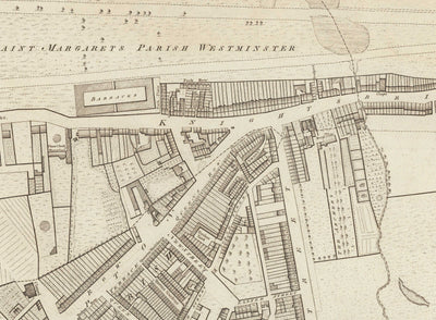 Complete Map of London by Richard Horwood, 1799 - Every Single House & Building In London