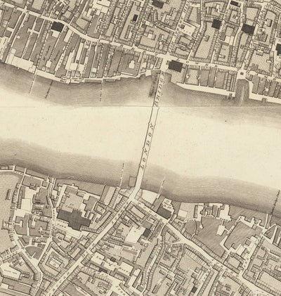 Complete Map of London by Richard Horwood, 1799 - Every Single House & Building In London