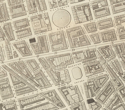 Complete Map of London by Richard Horwood, 1799 - Every Single House & Building In London