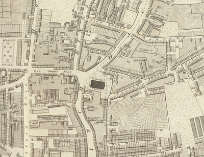 Complete Map of London by Richard Horwood, 1799 - Every Single House & Building In London