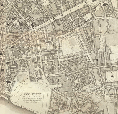 Complete Map of London by Richard Horwood, 1799 - Every Single House & Building In London