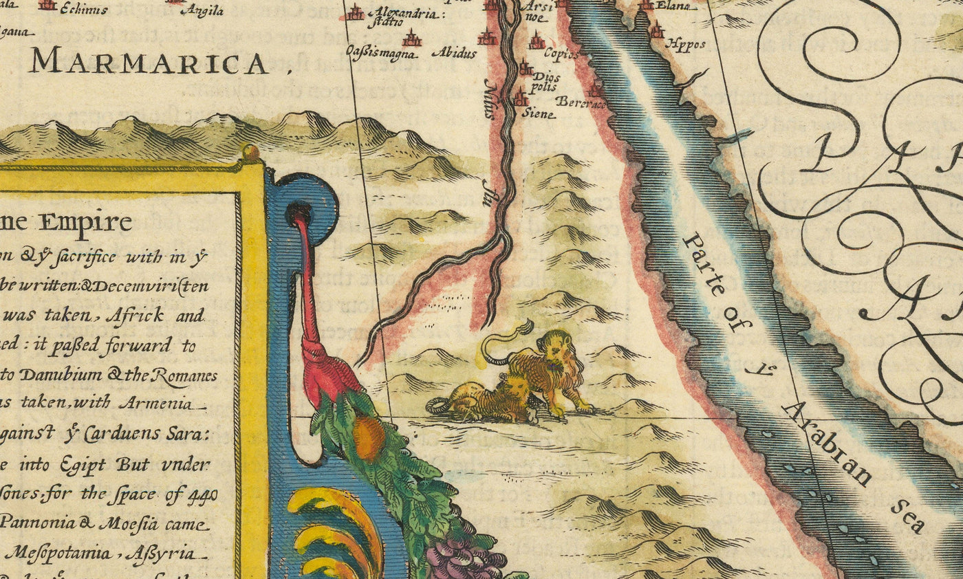 Alter Römisches Reich Weltkarte, 1626 von John Speed - Seltene Wandkunst des Westlichen und Byzantinischen 