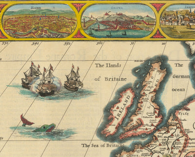 Alter Römisches Reich Weltkarte, 1626 von John Speed - Seltene Wandkunst des Westlichen und Byzantinischen 