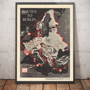 Le rotte per Berlino, 1943 - Mappa dell&