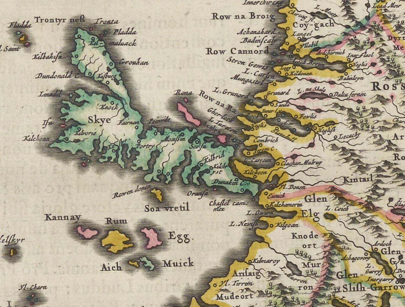 Antiguo mapa de Escocia, Islas Shetland y Orcadas en 1654 por Joan Blaeu del Theatrum Orbis Terrarum Sive Atlas Novus