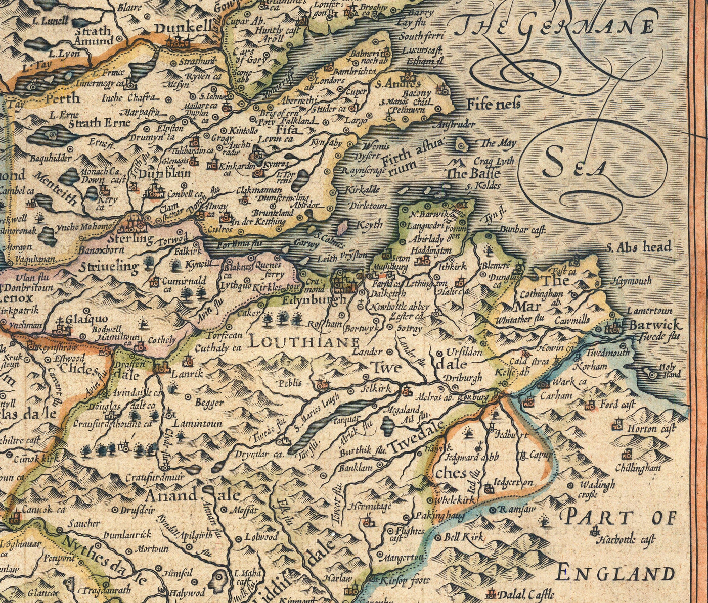 Viejo Mapa de Escocia en 1611 por John Speed ​​- Orkney, Shetland, Highlands, Skye, Loch Ness