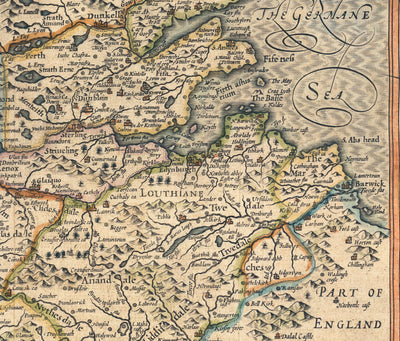 Viejo Mapa de Escocia en 1611 por John Speed ​​- Orkney, Shetland, Highlands, Skye, Loch Ness