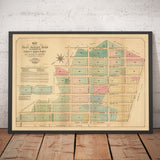 Old Map of SoHo, NYC, 1868 by John Bute Holmes - Manhattan Farmland Survey, Broadway, Bleeker, Houston St