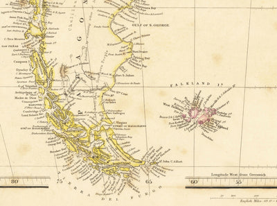 Old Map of South America, 1839 by Arrowsmith - Brazil, Galapagos, Islands, Colonial Guyana, Andes, Amazon, Ecuador