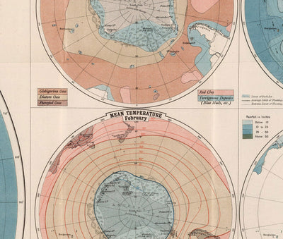 Old Antarctica Research Map, 1894 - Geography Atlas And Explorer Map of the South Pole