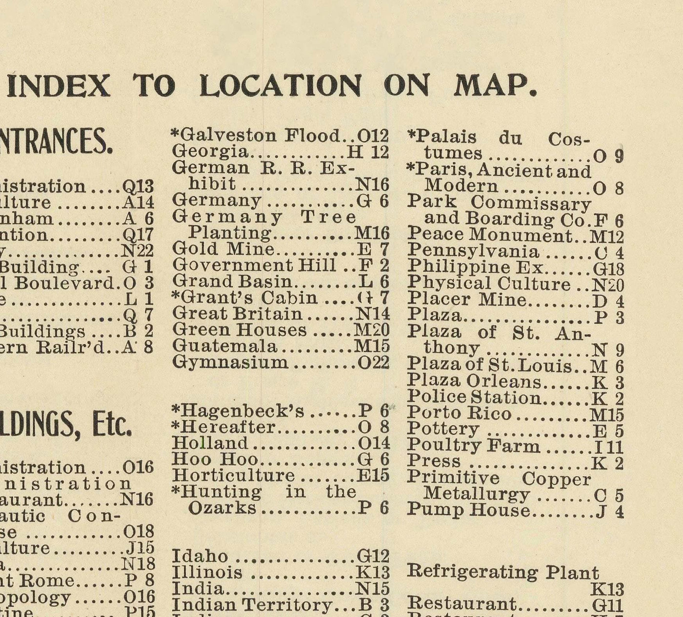 Viejo mapa de San Luis, Missouri, 1904 - Feria Mundial, Luisiana Compra Exposición - Historia de los EE. UU.