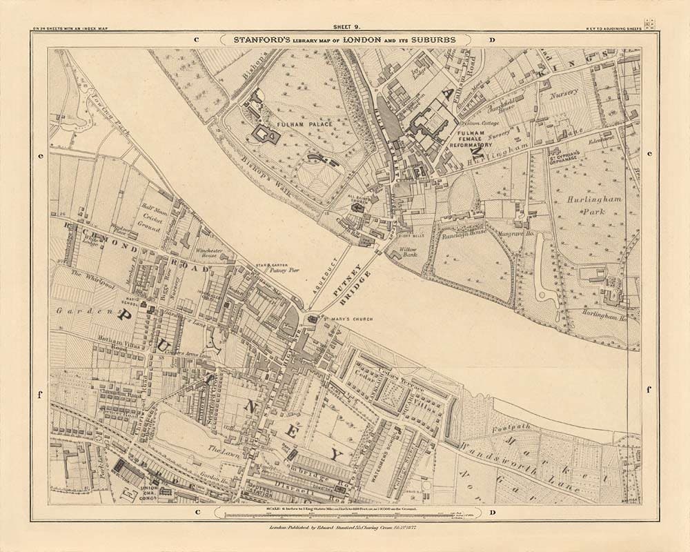 Mapa personalizado de Londres por Edward Stanford, 1862 - Diseño y haga su propio mapa viejo