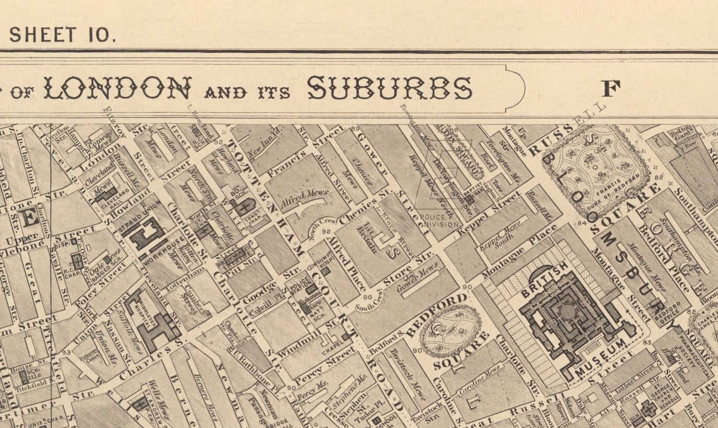 Old Map of Central London by Edward Stanford, 1862 - Mayfair, Oxford Street, Westminster, Knightsbridge, Waterloo - W1, WC1, WC2, SW1, W2