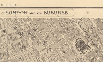 Old Map of Central London by Edward Stanford, 1862 - Mayfair, Oxford Street, Westminster, Knightsbridge, Waterloo - W1, WC1, WC2, SW1, W2