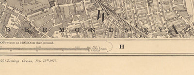 Old Map of City of London by Edward Stanford, 1862 - London Bridge, St Pauls, Liverpool St, Bank, Finsbury, Southwark - EC1, EC2, EC3, EC4, E1, E1W, SE1, SE16