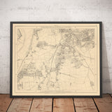 Mappa antica del sud-est di Londra di Edward Stanford, 1862 - Lewisham, Ladywell, Brockley, Catford - SE4, SE13, SE23, SE6 