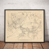 Old Map of South West London, 1862 by Edward Stanford - Wimbledon, Merton, Summerstown - SW19, SW17, SW20