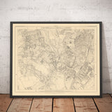 Mappa antica del sud-est di Londra, 1862 di Edward Stanford - Norwood, Crystal Palace, Penge, Sydenham - SE27, SE19, SE20, SE26 