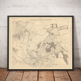 Mappa antica del sud-est di Londra, 1862 di Edward Stanford - Bromley, Beckenham, Sydenham, Southend, Downham - SE26, SE6, BR1, BR2 