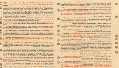 Was Deutschland will, 1916, Weltkrieg I & II Nazi-Atlas Karte 