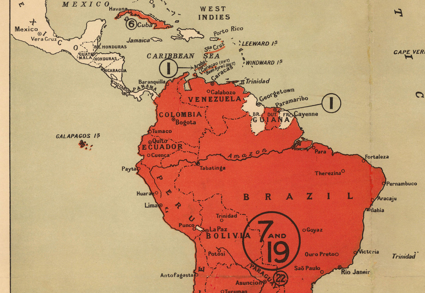 Was Deutschland will, 1916, Weltkrieg I & II Nazi-Atlas Karte 