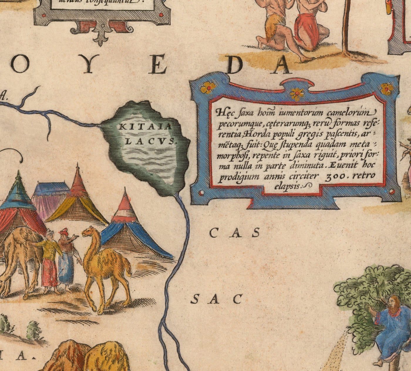 Alte Karte von Russland und Tartaren, 1584 von Ortelius - Seltene Karte von Moskau, Sibirien, Kasachstan, Turkmenistan, Usbekistan 