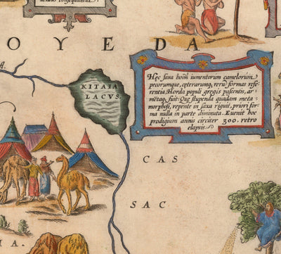 Alte Karte von Russland und Tartaren, 1584 von Ortelius - Seltene Karte von Moskau, Sibirien, Kasachstan, Turkmenistan, Usbekistan 
