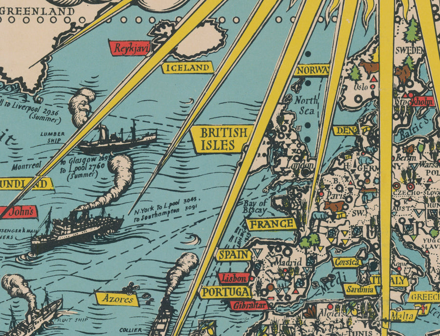 The Atlantic Charter by Max Gill, 1942 - World War 2 United Nations Wall Chart