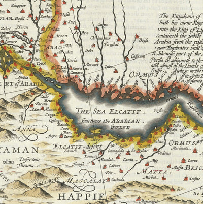 Old Map of the Turkish / Ottoman Empire by John Speed, 1627 - Turkey, Balkans, Greece, Iran, Egypt, Syria