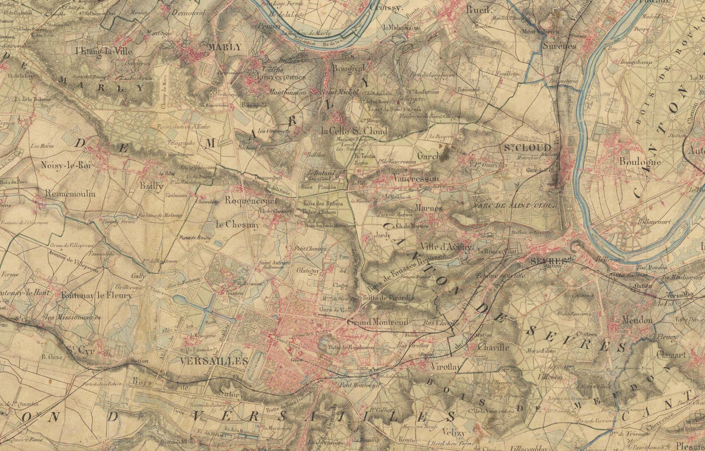 Custom Old Map of France - Make Your Own 1800s French General Chart (Carte de l'état-major)