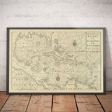 Old West Indies Navigation Chart, 1730 by Page & Mount - Bahamas, Gulf of Mexico, Central America
