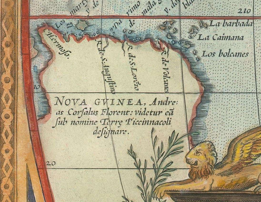 Mappa Antica del Nord e Sud America 1572 - Prima Mappa dell&
