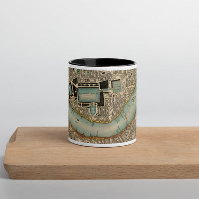 Tasse Thames & East London - Tasse unique de 330 ml (11oz) avec la carte de couleur 1830 de CJ Greenwood de Londres