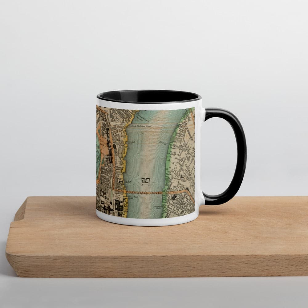 Buckingham Palace & Parlement Tasse - Tasse unique de 330 ml (11oz) avec la carte de couleur 1830 de CJ Greenwood de Londres