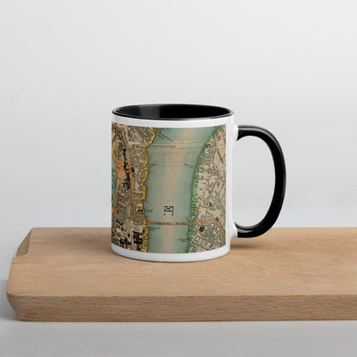 Buckingham Palace & Parlement Tasse - Tasse unique de 330 ml (11oz) avec la carte de couleur 1830 de CJ Greenwood de Londres