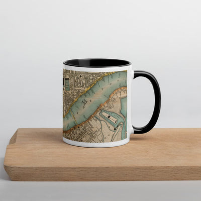 Tasse Thames & East London - Tasse unique de 330 ml (11oz) avec la carte de couleur 1830 de CJ Greenwood de Londres
