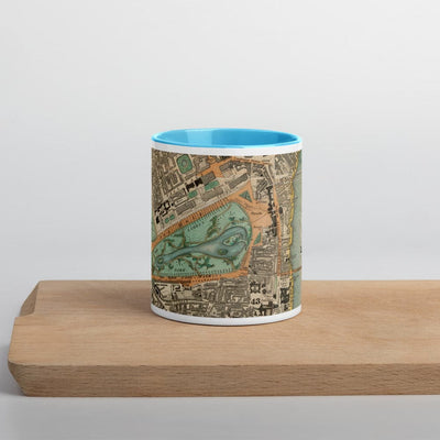 Buckingham Palace & Parlement Tasse - Tasse unique de 330 ml (11oz) avec la carte de couleur 1830 de CJ Greenwood de Londres
