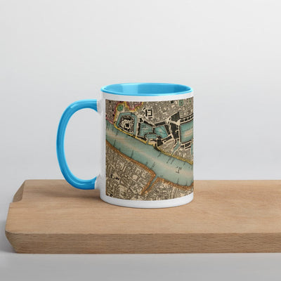 Tasse Thames & East London - Tasse unique de 330 ml (11oz) avec la carte de couleur 1830 de CJ Greenwood de Londres