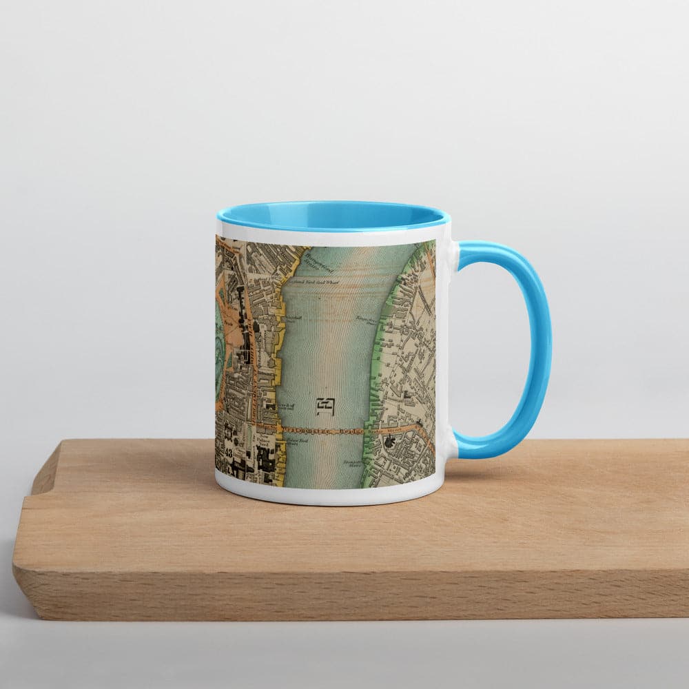 Buckingham Palace & Parlement Tasse - Tasse unique de 330 ml (11oz) avec la carte de couleur 1830 de CJ Greenwood de Londres