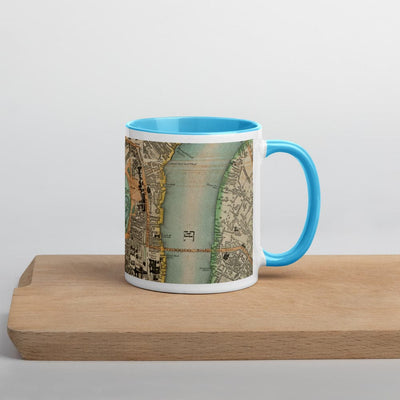 Buckingham Palace & Parlement Tasse - Tasse unique de 330 ml (11oz) avec la carte de couleur 1830 de CJ Greenwood de Londres