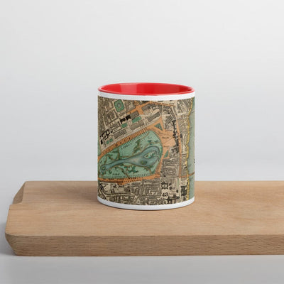 Buckingham Palace & Parlement Tasse - Tasse unique de 330 ml (11oz) avec la carte de couleur 1830 de CJ Greenwood de Londres