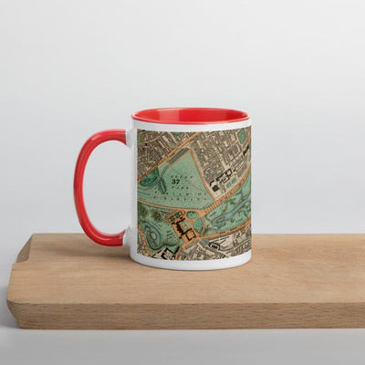 Buckingham Palace & Parlement Tasse - Tasse unique de 330 ml (11oz) avec la carte de couleur 1830 de CJ Greenwood de Londres