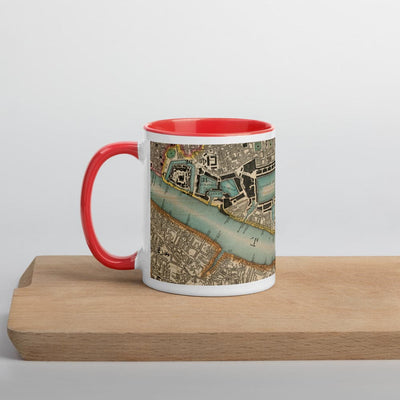 Tasse Thames & East London - Tasse unique de 330 ml (11oz) avec la carte de couleur 1830 de CJ Greenwood de Londres