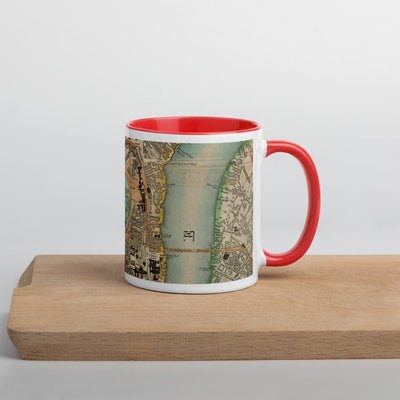 Buckingham Palace & Parlement Tasse - Tasse unique de 330 ml (11oz) avec la carte de couleur 1830 de CJ Greenwood de Londres