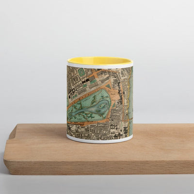Buckingham Palace & Parlement Tasse - Tasse unique de 330 ml (11oz) avec la carte de couleur 1830 de CJ Greenwood de Londres