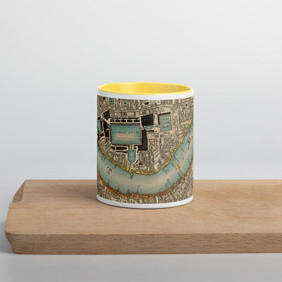 Tasse Thames & East London - Tasse unique de 330 ml (11oz) avec la carte de couleur 1830 de CJ Greenwood de Londres