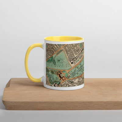 Buckingham Palace & Parlement Tasse - Tasse unique de 330 ml (11oz) avec la carte de couleur 1830 de CJ Greenwood de Londres