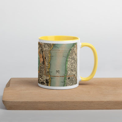 Buckingham Palace & Parlement Tasse - Tasse unique de 330 ml (11oz) avec la carte de couleur 1830 de CJ Greenwood de Londres